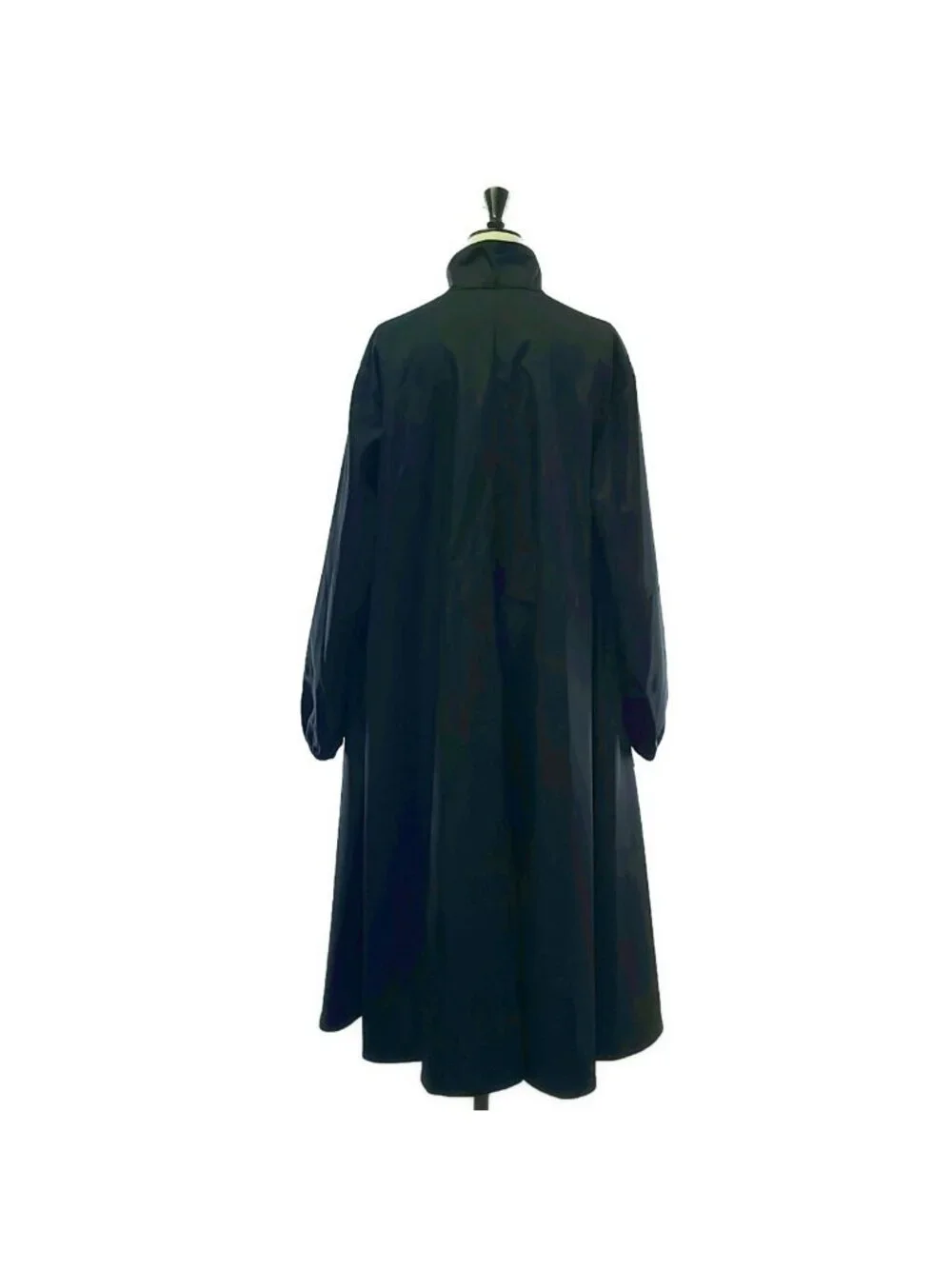 Prada Re-Nylon Triangle Logo Long Coat 36 Black - Picture 5 of 8